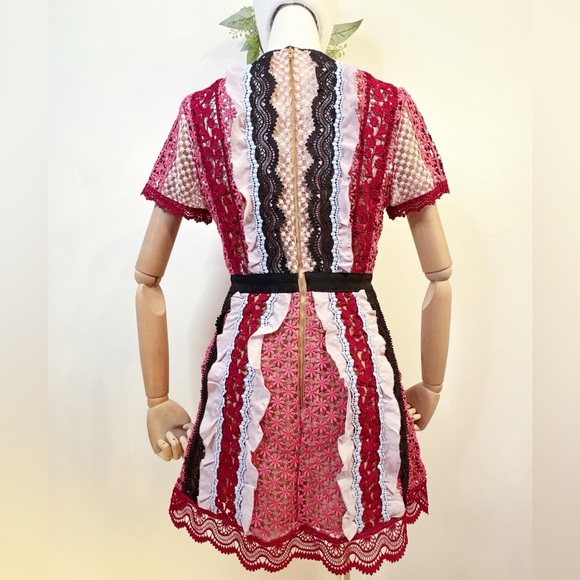 Self-Portrait Panelled Bellis Lace Trim Mini Dress (100% Authentic) - Picture 11 of 16